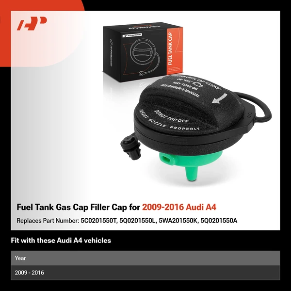 Fuel Tank Gas Cap Filler Cap for 2009-2016 Audi A4