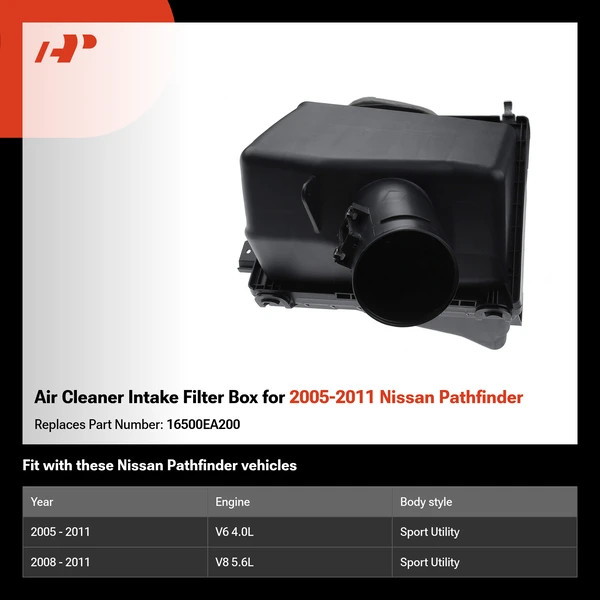 Air Cleaner Intake Filter Box for 2005-2011 Nissan Pathfinder