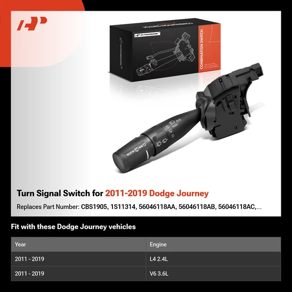 Turn Signal Switch for 2011-2019 Dodge Journey