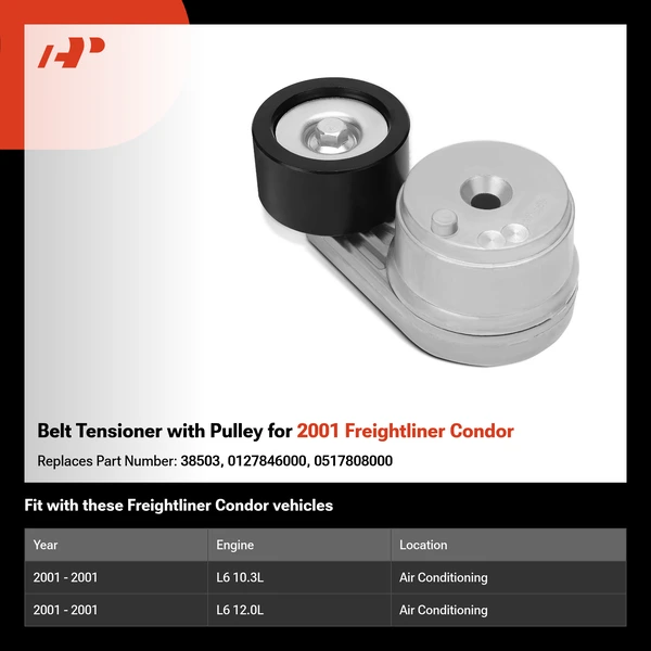 Belt Tensioner with Pulley for 2001 Freightliner Condor
