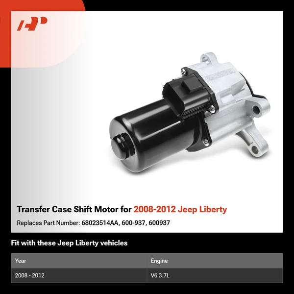 Transfer Case Shift Motor for 2008-2012 Jeep Liberty