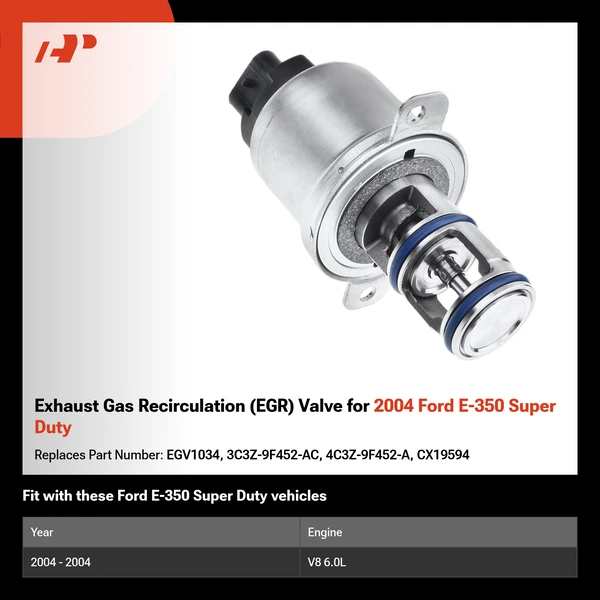 Exhaust Gas Recirculation (EGR) Valve for 2004 Ford E-350 Super Duty