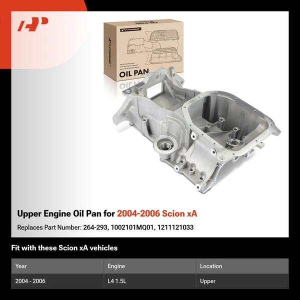 Upper Engine Oil Pan for 2004-2006 Scion xA