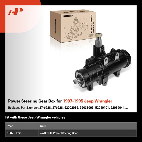 Power Steering Gear Box for 1987-1995 Jeep Wrangler
