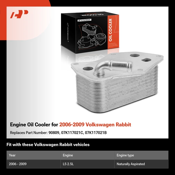 Engine Oil Cooler for 2006-2009 Volkswagen Rabbit