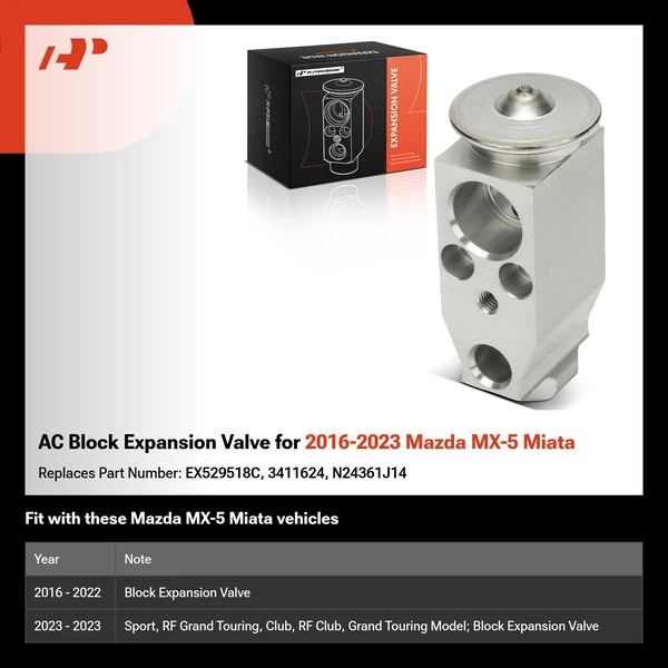 AC Block Expansion Valve for 2016-2023 Mazda MX-5 Miata