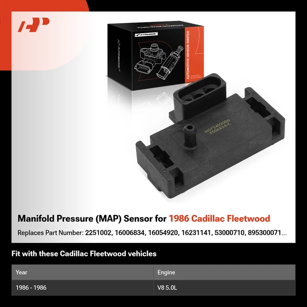 Manifold Pressure (MAP) Sensor for 1986 Cadillac Fleetwood