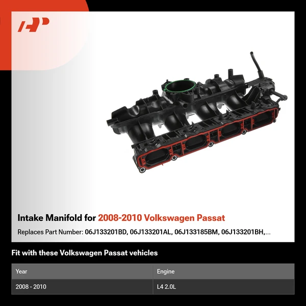 Intake Manifold for 2008-2010 Volkswagen Passat