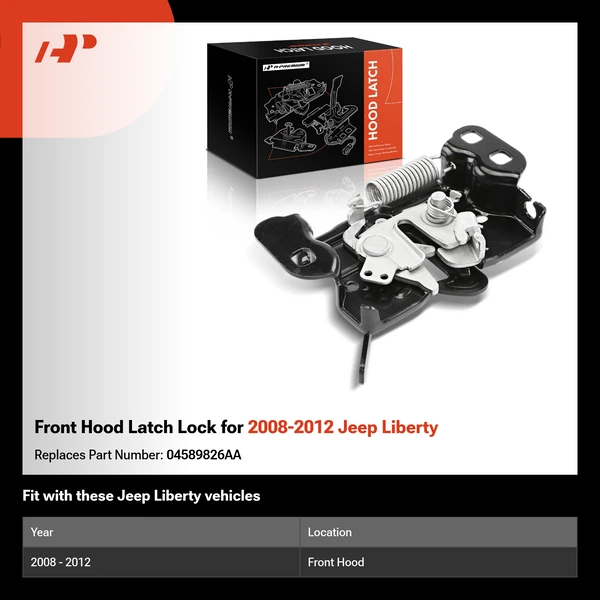 Front Hood Latch Lock for 2008-2012 Jeep Liberty