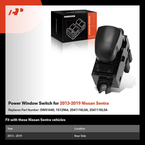 Power Window Switch for 2013-2019 Nissan Sentra