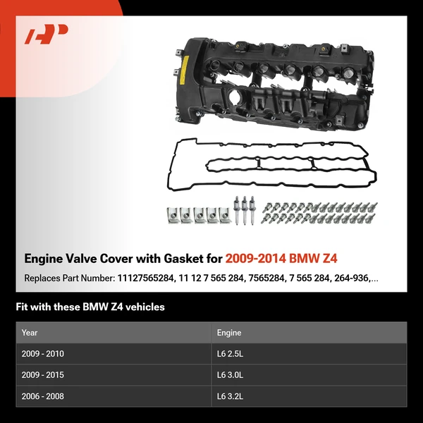 Engine Valve Cover with Gasket for 2009-2014 BMW Z4