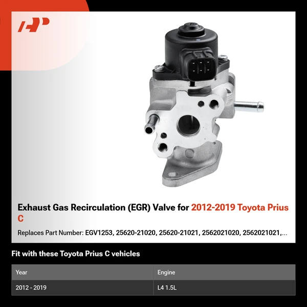 Exhaust Gas Recirculation (EGR) Valve for 2012-2019 Toyota Prius C