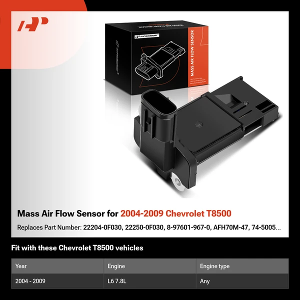 Mass Air Flow Sensor for 2004-2009 Chevrolet T8500