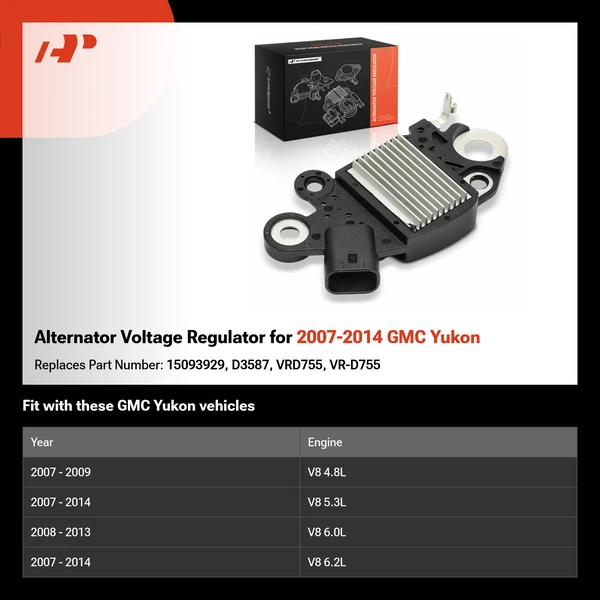 Alternator Voltage Regulator for 2007-2014 GMC Yukon