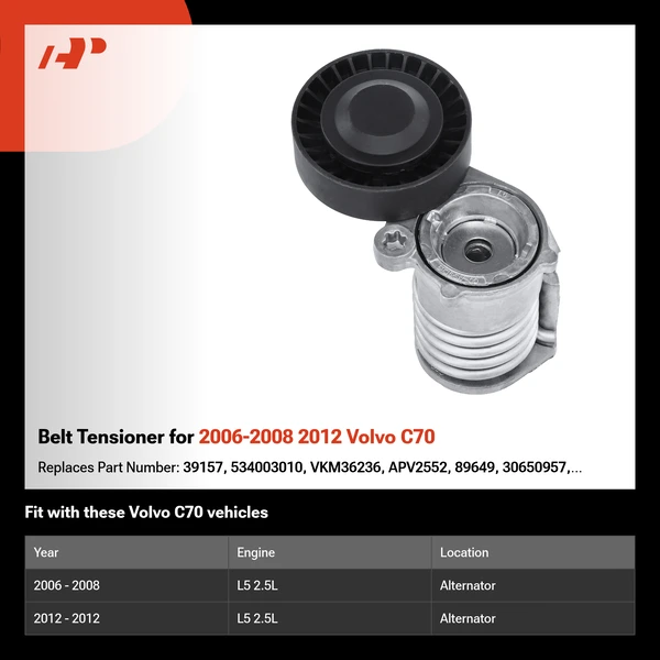 Belt Tensioner for 2006-2008 2012 Volvo C70