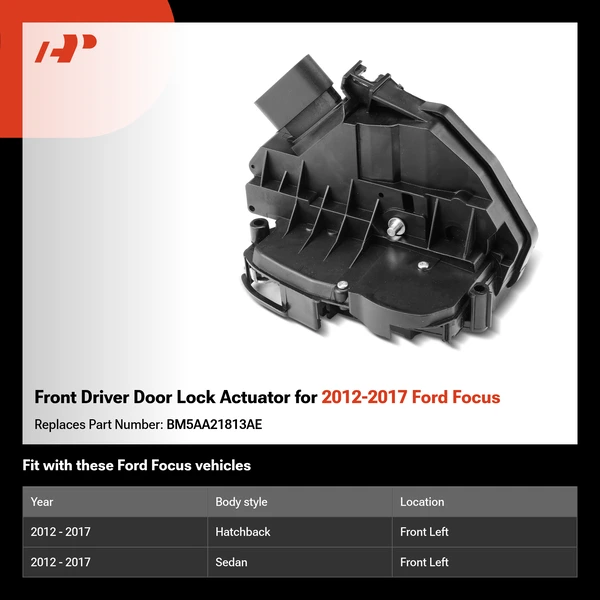 Front Driver Door Lock Actuator for 2012-2017 Ford Focus