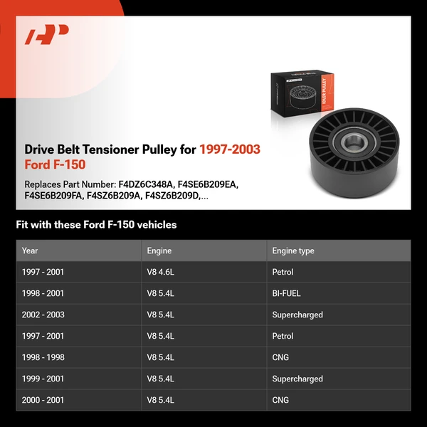 Drive Belt Tensioner Pulley for 1997-2003 Ford F-150