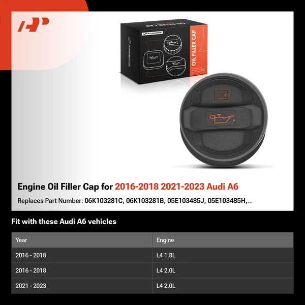 Engine Oil Filler Cap for 2016-2018 2021-2023 Audi A6
