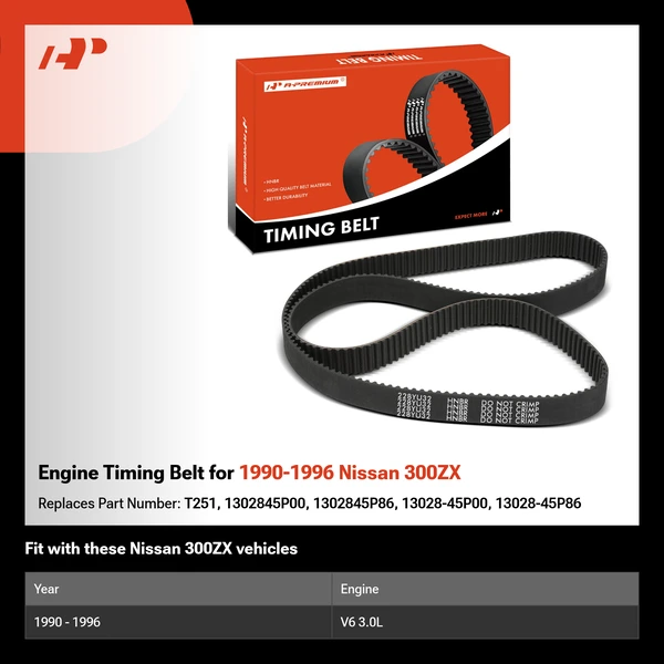 Engine Timing Belt for 1990-1996 Nissan 300ZX