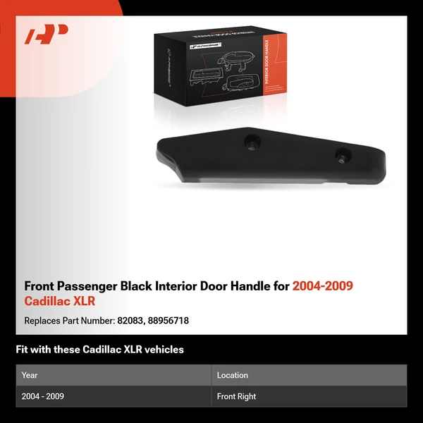 Front Passenger Black Interior Door Handle for 2004-2009 Cadillac XLR