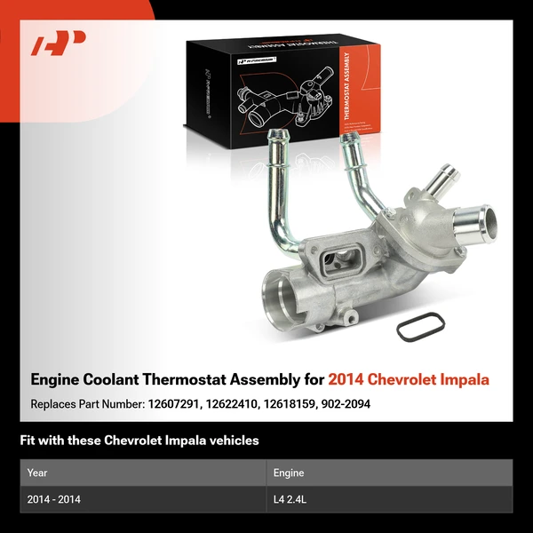 Engine Coolant Thermostat Assembly for 2014 Chevrolet Impala