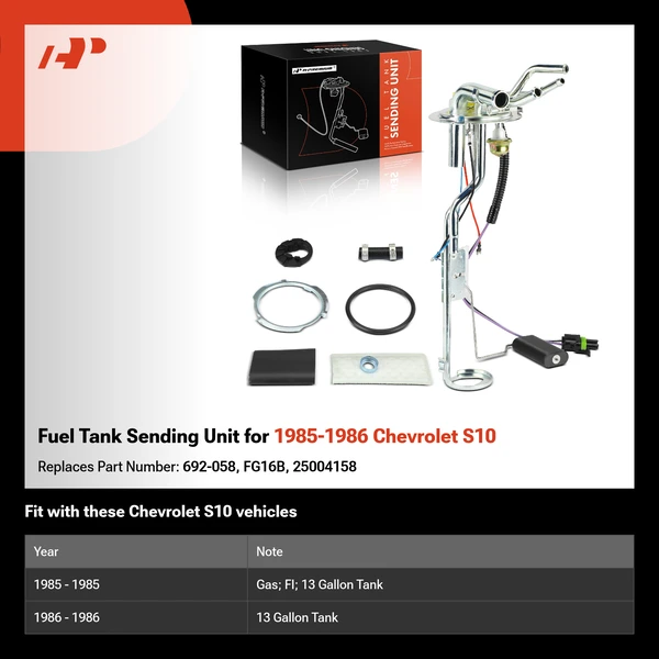 Fuel Tank Sending Unit for 1985-1986 Chevrolet S10
