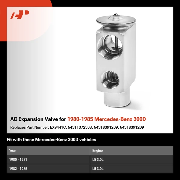 AC Expansion Valve for 1980-1985 Mercedes-Benz 300D