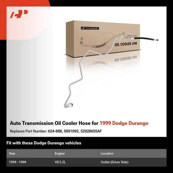 Auto Transmission Oil Cooler Hose for 1999 Dodge Durango