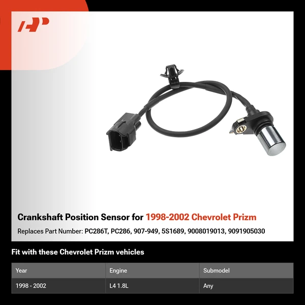 Crankshaft Position Sensor for 1998-2002 Chevrolet Prizm