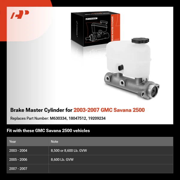 Brake Master Cylinder for 2003-2007 GMC Savana 2500