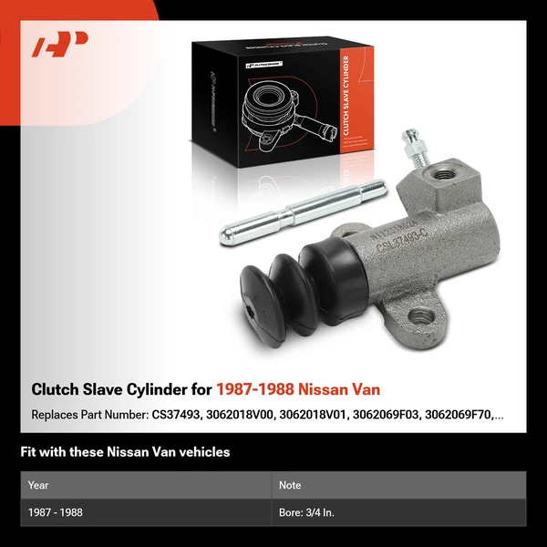 Clutch Slave Cylinder for 1987-1988 Nissan Van