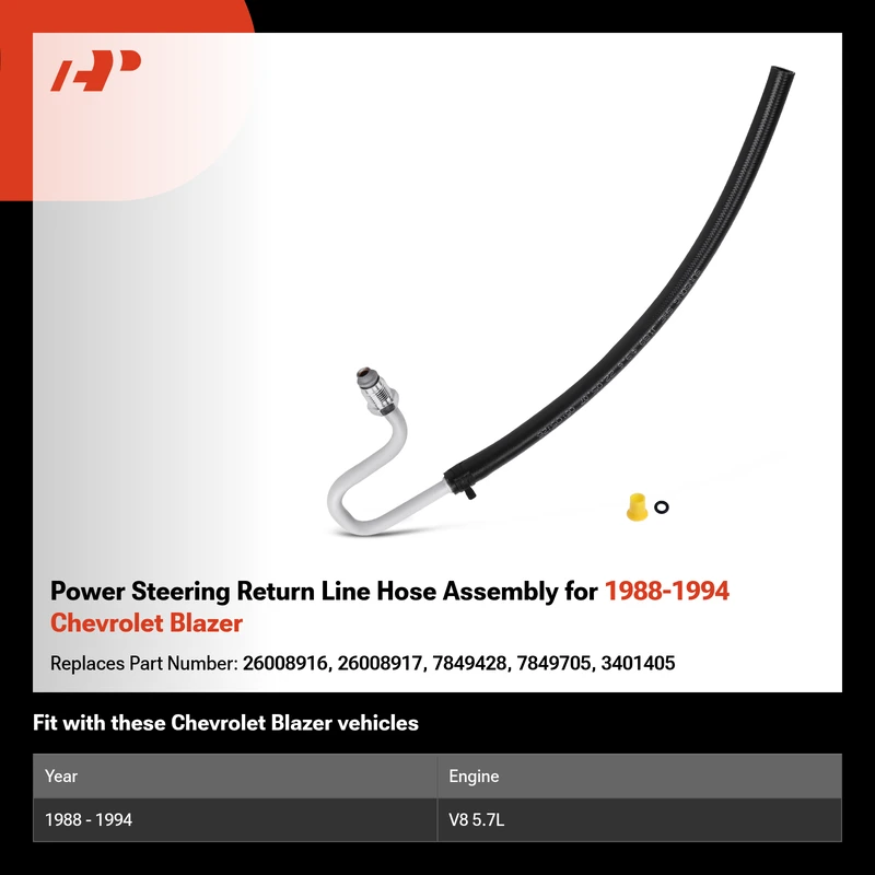 Power Steering Return Line Hose Assembly for 1988-1994 Chevrolet Blazer
