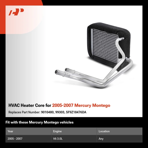 HVAC Heater Core for 2005-2007 Mercury Montego