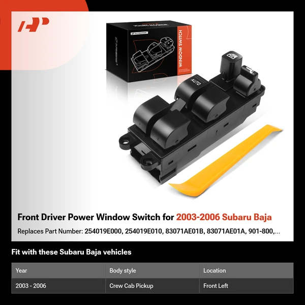 Front Driver Power Window Switch for 2003-2006 Subaru Baja