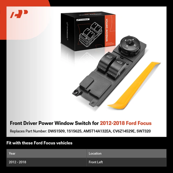 Front Driver Power Window Switch for 2012-2018 Ford Focus