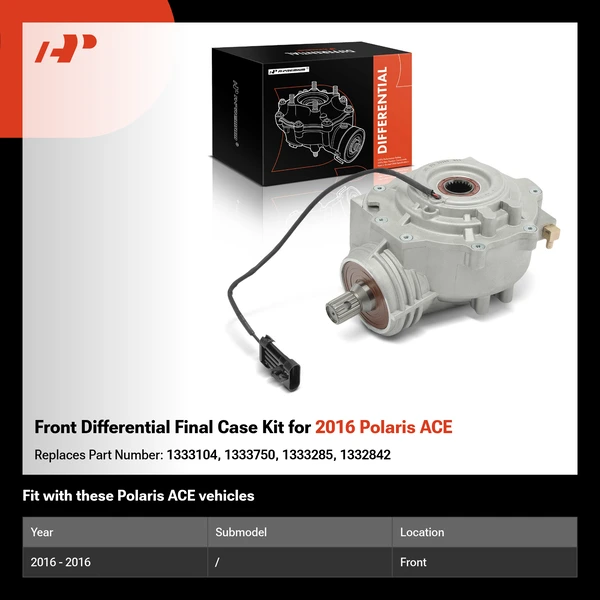 Front Differential Final Case Kit for 2016 Polaris ACE