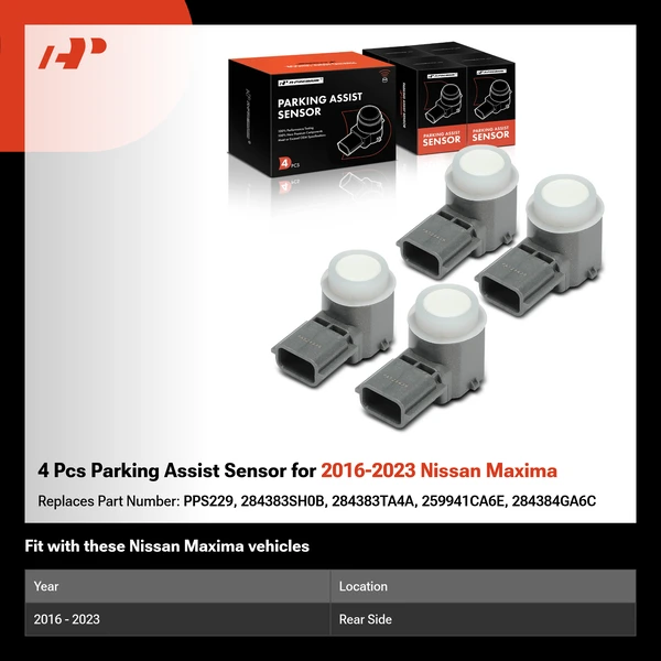 4 Pcs Parking Assist Sensor for 2016-2023 Nissan Maxima