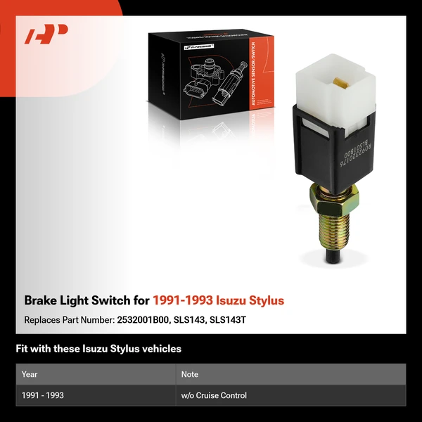 Brake Light Switch for 1991-1993 Isuzu Stylus