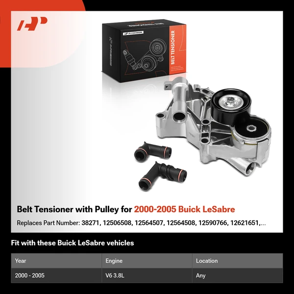 Belt Tensioner with Pulley for 2000-2005 Buick LeSabre