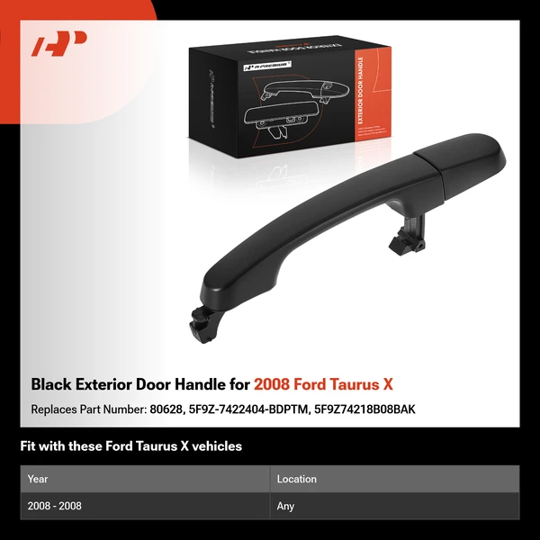 Black Exterior Door Handle for 2008 Ford Taurus X