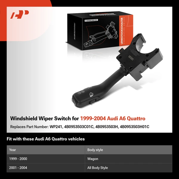 Windshield Wiper Switch for 1999-2004 Audi A6 Quattro