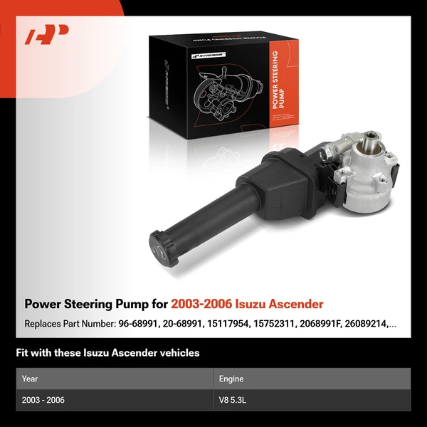 Power Steering Pump for 2003-2006 Isuzu Ascender