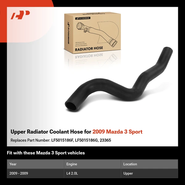 Upper Radiator Coolant Hose for 2009 Mazda 3 Sport