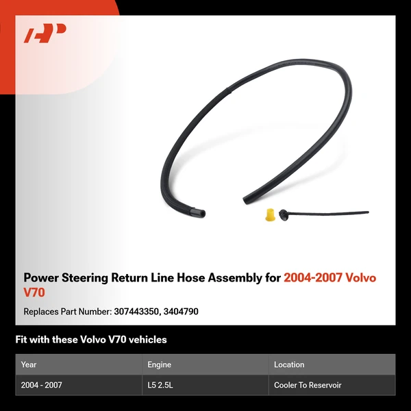 Power Steering Return Line Hose Assembly for 2004-2007 Volvo V70