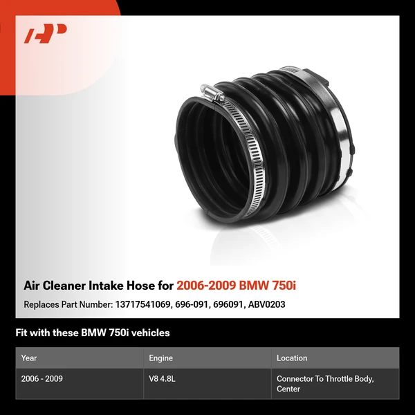 Air Cleaner Intake Hose for 2006-2009 BMW 750i