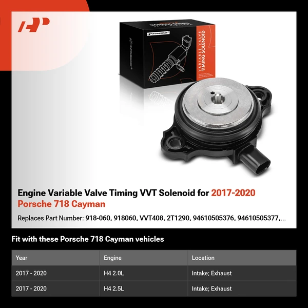 Engine Variable Valve Timing VVT Solenoid for 2017-2020 Porsche 718 Cayman