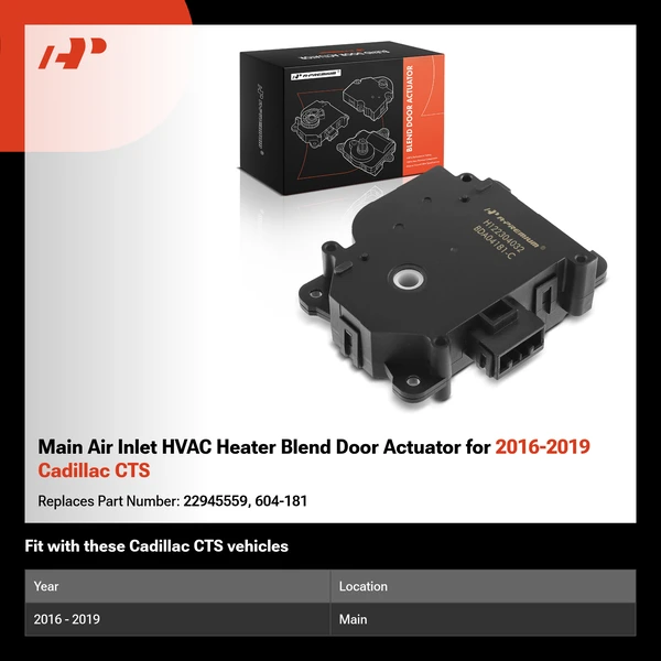 Main Air Inlet HVAC Heater Blend Door Actuator for 2016-2019 Cadillac CTS