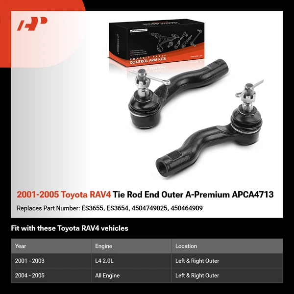 2001-2005 Toyota RAV4 Tie Rod End Outer A-Premium APCA4713