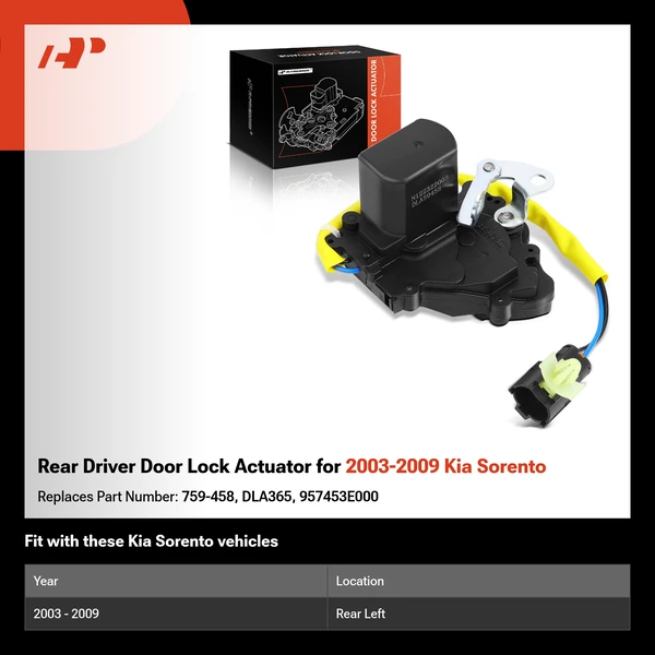 Rear Driver Door Lock Actuator for 2003-2009 Kia Sorento