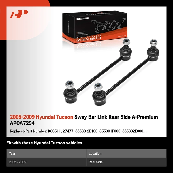 2005-2009 Hyundai Tucson Sway Bar Link Rear Side A-Premium APCA7294